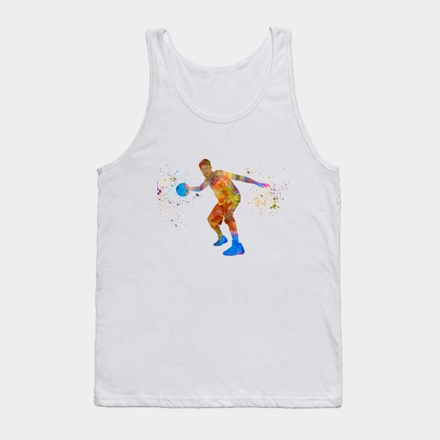 Watercolor basketball player Tank Top by PaulrommerArt